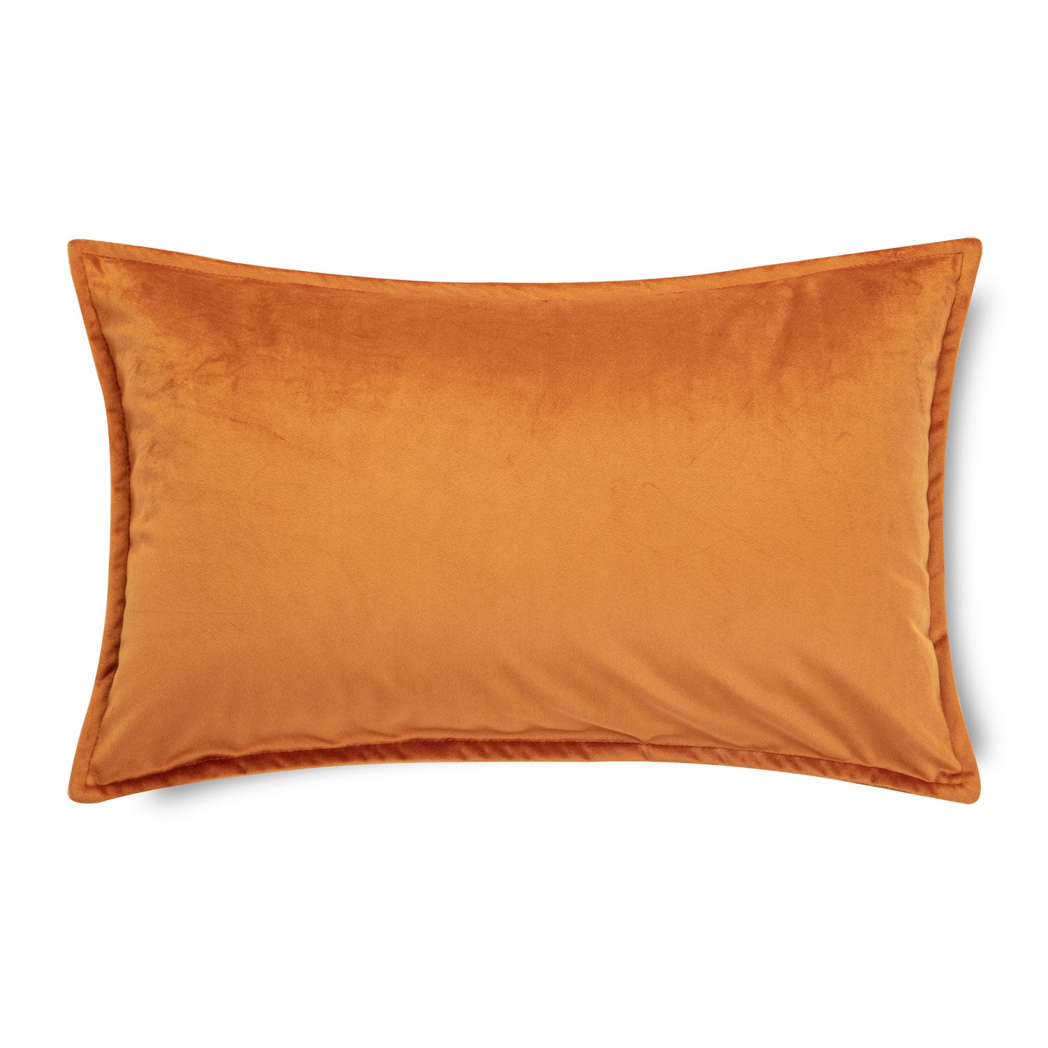 Orange Lumbar Velvet Pillow Covers