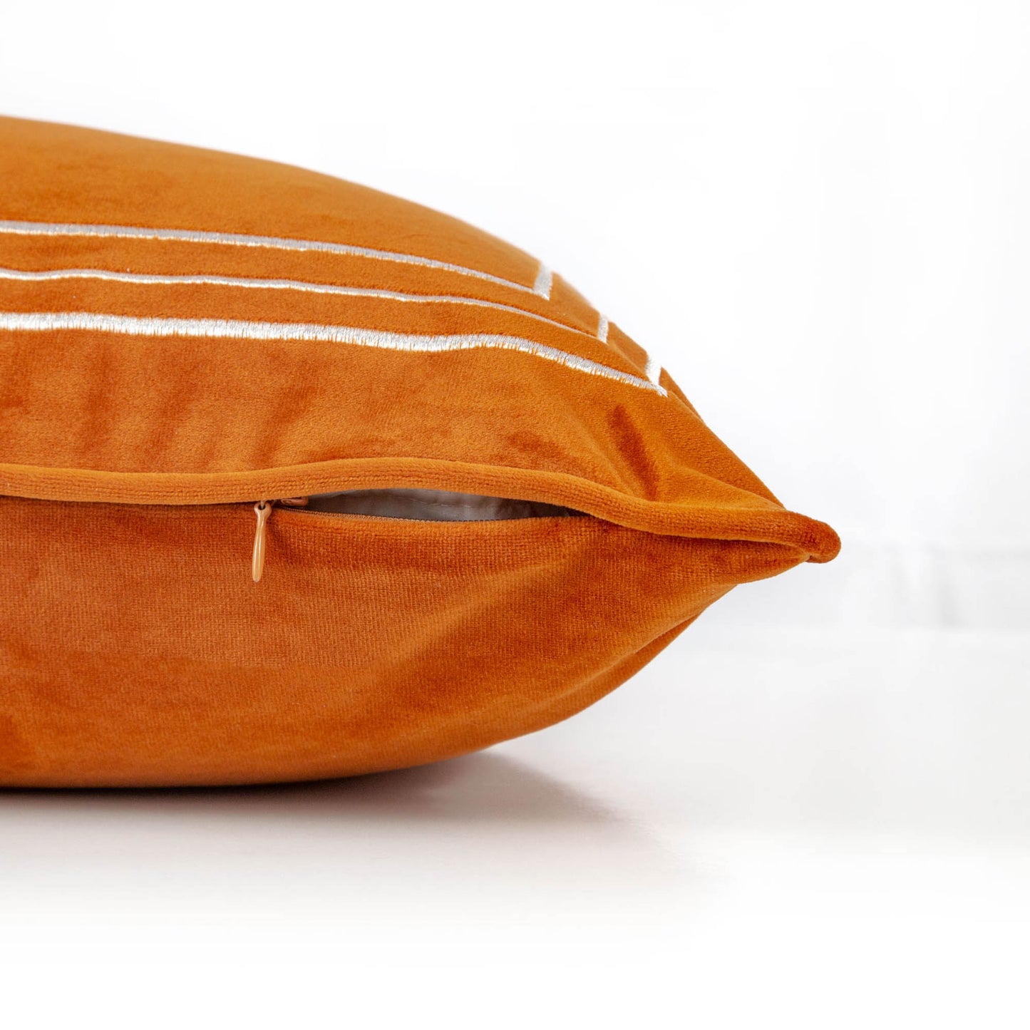 Embroidered Velvet Throw Pillow Cover