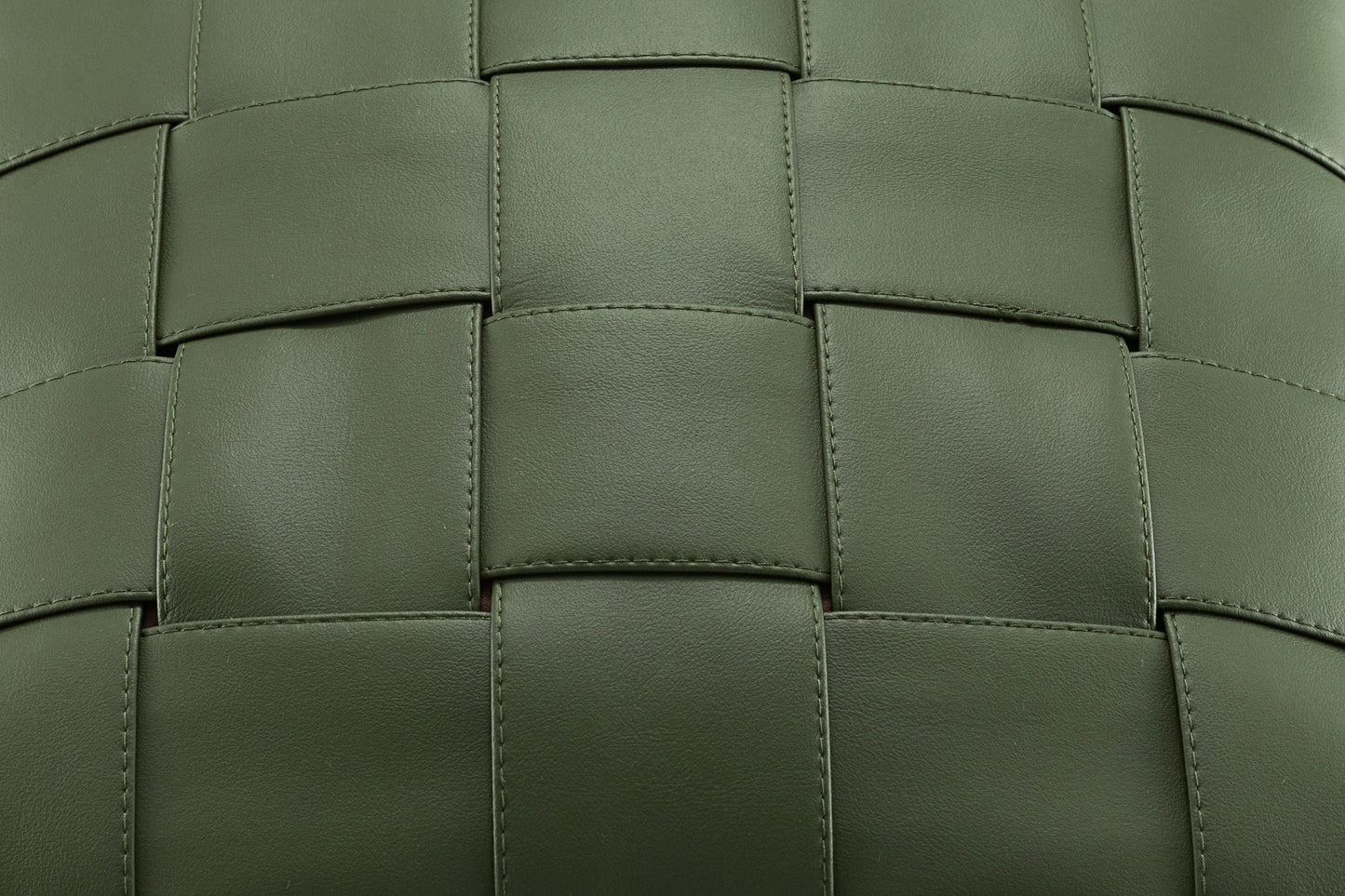 Green Faux Leather Pillow Cover