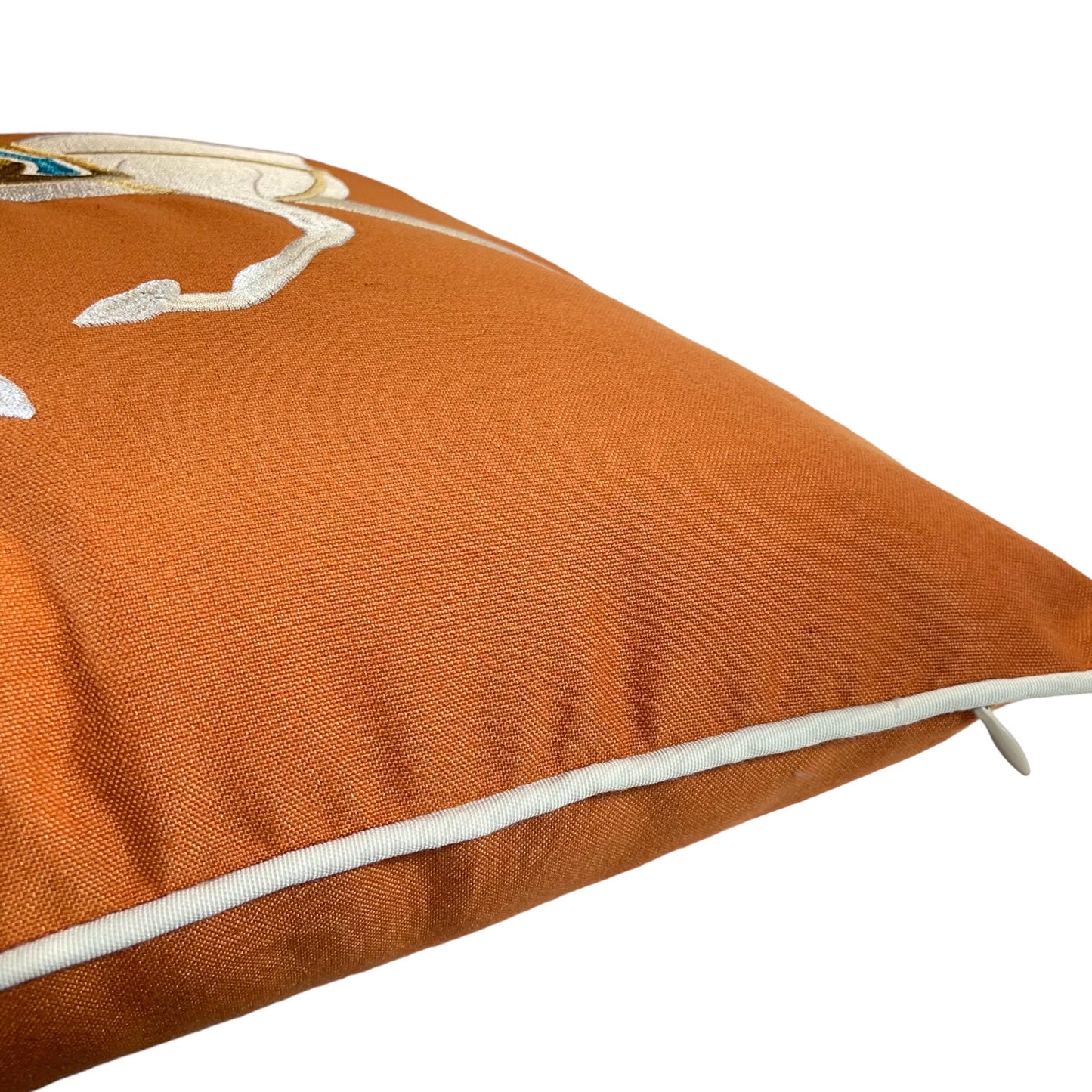 Embroidered Horse Pillow Cover