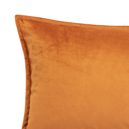 Orange Lumbar Velvet Pillow Covers