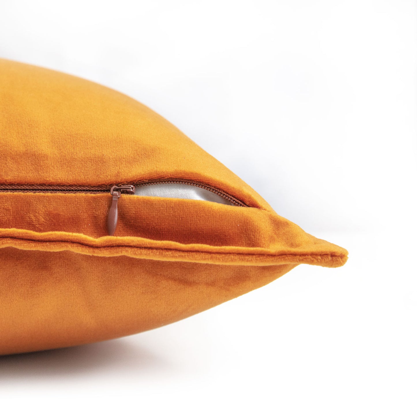 Orange Lumbar Velvet Pillow Covers
