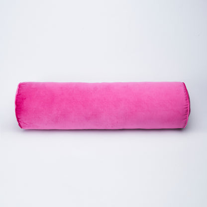 Pink Velvet Bolster Pillow Cover