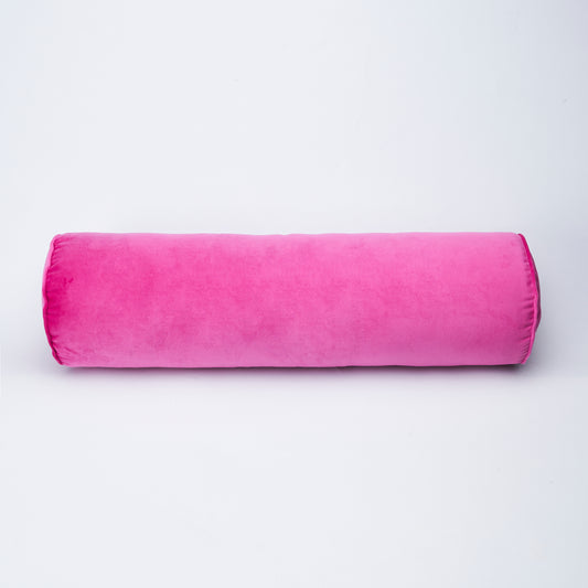 Pink Velvet Bolster Pillow Cover